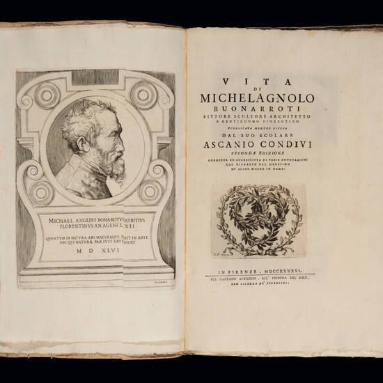 Vita di Michelagnolo Buonarroti pittore scultore architetto e gentiluomo fiorentino pubblicata mentre viveva dal suo scolare Ascanio Condivi.