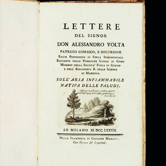 Lettere sull'aria infiammabile nativa delle paludi