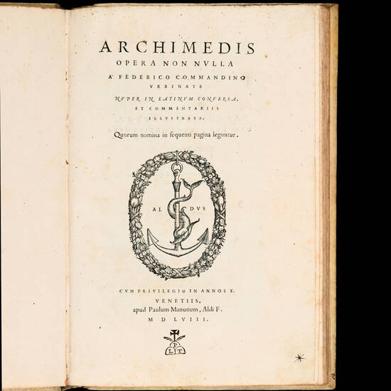 Archimedis opera non nulla à Federico Commandino urbinate nuper in latinum conversa, et commentariis illustrata.