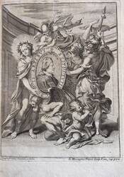 Roma tutrice delle belle arti, pittura, scultura, e architettura – mostrata nel Campidoglio dall'Accademia del disegno il dí 2. Ottobre 1710. Essendo principe della medesima il signor cavalier Carlo Maratti.