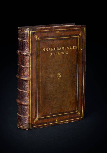 Orlando Innamorato del signor Matteo Maria Boiardo Conte di Scandiano, insieme co i tre libri di Nicolo degli Agostini, nuovamente riformato per m. Lodovico Domenichi, con gli argomenti, le figure accomodate al principio d'ogni canto, & la tavola di cio c