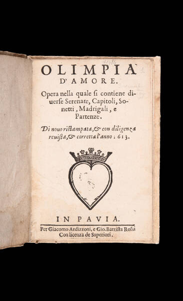 Olimpia d'amore. Opera nella quale si contiene diverse serenate, capitoli, sonetti, madrigali e partenze.