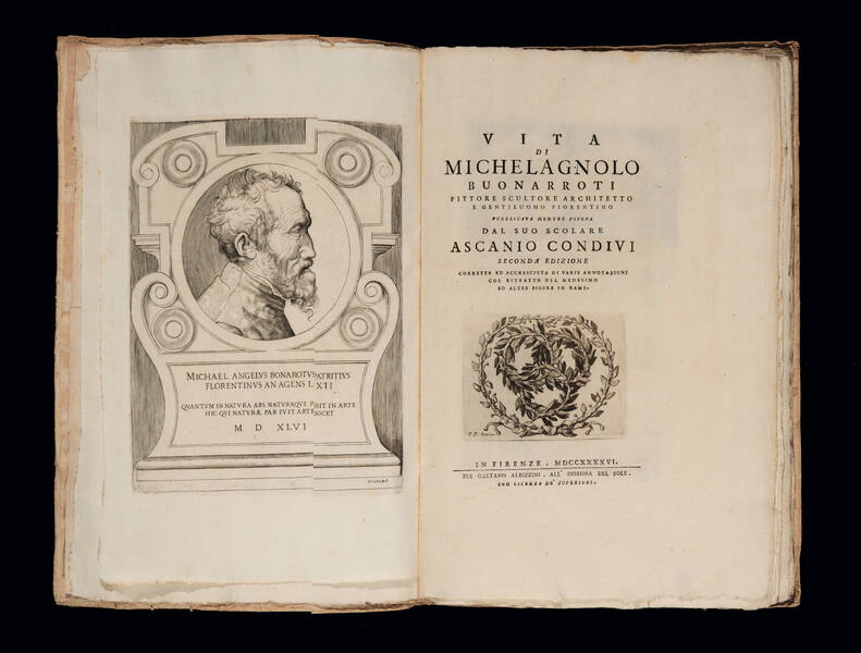Vita di Michelagnolo Buonarroti pittore scultore architetto e gentiluomo fiorentino pubblicata mentre viveva dal suo scolare Ascanio Condivi. Vita di Michelagnolo Buonarroti pittore scultore architetto e gentiluomo fiorentino pubblicata mentre viveva dal suo scolare Ascanio Condivi.